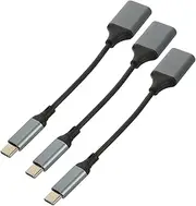 3 Pack Black USB-c to USB 3.0 Adapter Cable Type-c to USB Convertor OTG Cable for Pixel Type