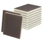 10pcs Sanding Sponge Blocks 800-1000 Grits Hand Block 120x100x12mm, Brown&Yellow