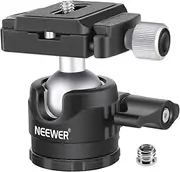 NEEWER 28mm Low Profile Tripod Ball Head 360° Panoramic Rotating with 1/4" Arca Type Quick Release Plate and Bubble Level for DSLR Cameras Tripods Monopods Slider, Max Load: 5kg/11lb