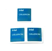 3x Intel Celeron Desktop / Laptop Sticker Label Logo Decal 18mm x 18mm