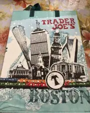 NWT Trader Joe’s Boston Massachusetts Reusable Tote Bag Grocery Shopping Gift