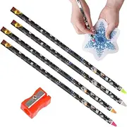 Rhinestone Picker | Set Of 4 Nail Gem Picker Tool | With Sharpener, Non-slip Grip, Fingernail Art Design Pen For Beginners, Handcraft Enthusiast