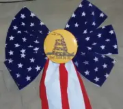 Don't Tread On Me Snake Day Button Freedom Pin Revolution Bow Tie Tea Party USA