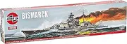 Airfix 1:600 Scale Vintage Classics Bismarck Military Naval Ship Model Kit