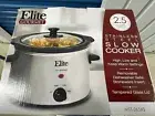 Elite Gourmet 2.5 Quart Capacity Stainless Steel Slow Cooker Model MST-265XS NEW
