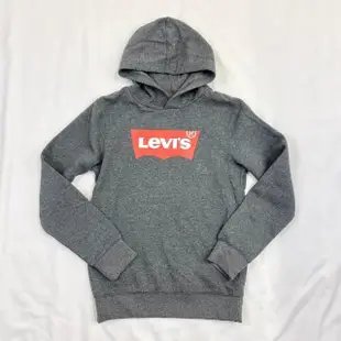 【LEVIS】經典logo 青年版 帽T 長袖 刷毛 連帽 上衣 平輸品(帽T)