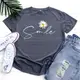 純棉女T恤Smile S-5XL Women Summer T-shirt Ladies tshirt