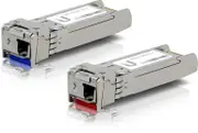 2PK Ubiquiti UFiber SFP+ Single-Mode Module 10G BiDi Connector Adapter Blue/Red
