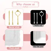 8 Pcs Dessert Table Display Set 2 Pcs 3 Layers Cupcake Stand and 6 Pcs GogSh