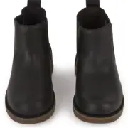 $140 Ugg Callum Boots Black Leather Big Boys Junior size 4 NEW in box
