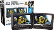 Laser 9 inch Portable DVD Player Dual Screen with USB SD 12v 240v Region Free SD