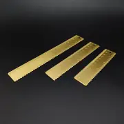 Solid Brass Wavy Ruler Pocket Vernier Caliper Vintage EDC Measuring Tool