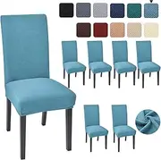 Chair Covers for Dining Room 6 Pack Chair Seat Cover for Dining Room Kitchen, Parsons Chair Covers Dining Chair Slipcover, Sky Blue