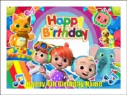 Cocomelon Edible Cake Toppers Icing Birthday Cake Decorations (4 Sizes)