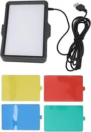 RGB Camera Video Light, Stepless Dimmable Portable LED Camera Light with RGB Filter, USB Powered RGB Photography Video Lighting Soft Light for DSLR Camera, Indoor Shooting