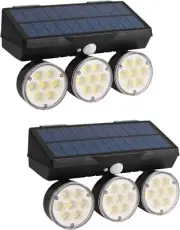 Solar LED Light Flood Lamp Outdoor Home Security Motion Sensor Detector
