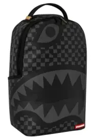 Sprayground Black Checkered Backpack Sharks In Paris Big Logo School Books Bag