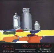 NICOLAS DE STAEL Nature Morte Aux Bocaux 25" x 25.5" Poster 1991 Abstract Expres