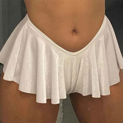 Sexy Women's Pleated Mini Skirt Schoolgirl Micro Short Dress Cosplay Clubwear