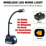 LED Flexible Gooseneck WorkLight Desk Lamp For Maikta/Bosch/Milwaukee/Dewalt 18v