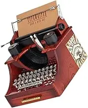 1Pc Vintage Typewriter Music Box Retro Hand Crank Musical Adornment for Home and Office Unique Collectors and Music Lovers Charming Decorative