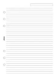 Filofax: A5 Lined Notepaper - White (25 Sheets)