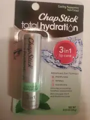 New ChapStick TOTAL HYDRATION 3 in 1 Lip Care COOLING PEPPERMINT