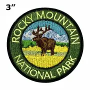 Rocky Mountain National Park Patch Embroidered Hook Loop Applique Nature Travel