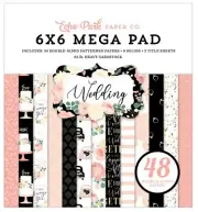 Echo Park Paper WEDDING Cardmaker's 6x6 MEGA Cardstock Paper Pad