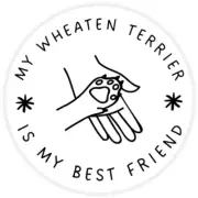 My Wheaten Terrier is My Best Friend - 3 Pack Circle Stickers 3 Inch - Dog