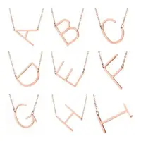 在飛比找momo購物網優惠-【Jpqueen】個性派對簡約26英文字母鋼項鍊(3款3色)