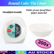 200Pcs Round Cake Tin Liner Paper Baking Cup Muffin Cupcake Cake Mold Baking Mat