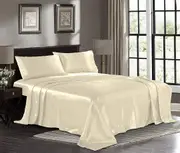 Quality Ultra Soft Silky Satin Sheet Set Champagne