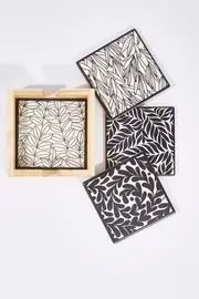 Ceramic Coaster Square Set--ANN-60