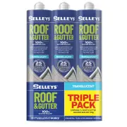 Selleys 310g Translucent Roof And Gutter Silicone Waterproof Sealant - 3 Pack