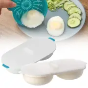 Egg Cooker Boiler Double Cup Poacher Eggs Cookware Steamer Maker Microwave Home