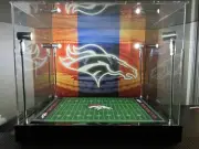 Denver Broncos Custom Full Size Helmet Display With LED Lights