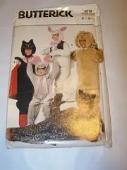 CHILD UNISEX BUTTERICK 6815 SEWING PATTERN CAT LION MOUSE BUNNY COSTUME SIZE 2-4