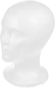 CRILSTYLEO White Male Mannequin Head Lightweight Display Model for Hats Scarves Wigs for Projects and Professional Displays