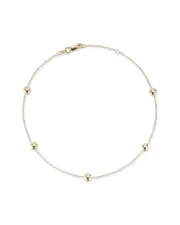 Ember Fine Jewelry 14K Button Station Ankle Bracelet NoSize NoColor