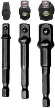 PKTool 3PCS 2-in-1 Socket/Drill Adaptor Set With Internal Magnetic 40Cr Steel