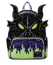 Loungefly Disney Sleeping Beauty Maleficent Dragon Sequin Light Up Mini Backpack