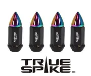 20 TRUE SPIKE 60MM 12X1.5 STEEL EXTENDED LUG NUTS W/ NEO CHROME BULLET SPIKES C (for: Volkswagen)