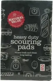 Natural Value Heavy Duty Scouring Pads 2pk