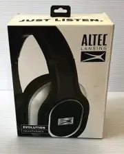 Altec Lansing Evolution Headphones - Black Foldable Factory Sealed NOS!
