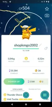 Pokémon Tra de - Shiny Captain Hat Pikachu-trade 20k dust