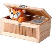 Wooden Useless Box - Leave Me Alone Box, Most Useless Machine, Don't Touch