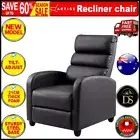 Artiss Recliner Chair Chairs Lounge Armchair Sofa Leather Cover Brown Luxury