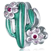 Solid 925 Sterling Silver Baby Cactus Pandora Inspired Charm