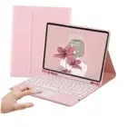 10.5 Inch 2022 Keyboard Case with Touchpad,Ultra Thin Galaxy Tab A8 Pink